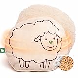 Herbalind Schaf Waschbares Kirschkernkissen für Kinder und Babys - 100% Baumwolle Plüsch...