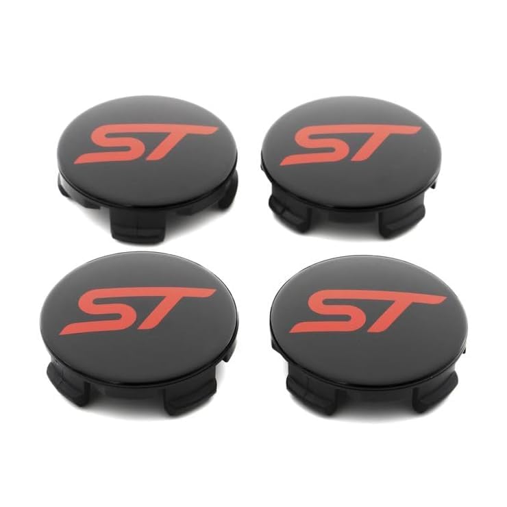 4 Stück Auto Radnabenkappen für Ford Focus Fiesta 54mm, Nabendeckel Felgendeckel Wasserdicht Staubdicht Radmittenabdeckung für Dekoration von Automobilen Rad