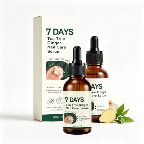 2Pcs 7 days Nail Treatment Nail Serum & Cuticle Care Oil Ginger Care Oil Strengthening & Hydrating Dry Brittle Nails