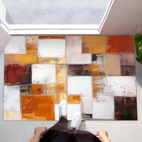 Tapis de porte extérieur 40x60cm imperméable et antidérapant marron - 5