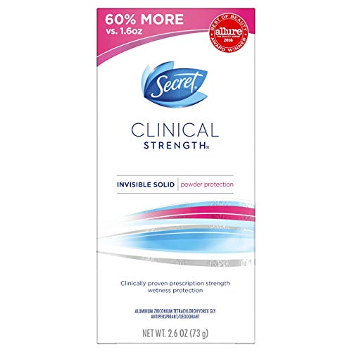 Secret Clinical Strength Invisible Solid Women's Antiperspirant & Deodorant Powder Protection Scent 2.6 Ounce by Secret