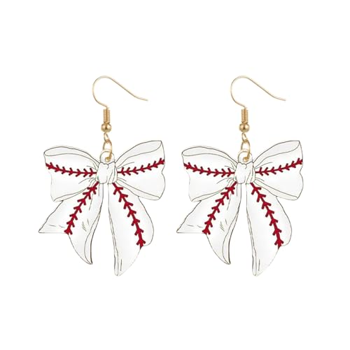 Basketball Earrings for Women Baseball Earrings Sport Bow Earring Basketball Football Soccer Tennis Sport Fans Party Game Day Jewelry