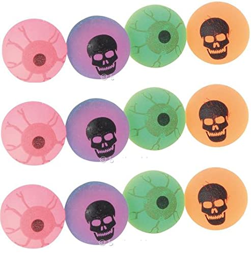 Ameisenkeks ® Lot de 12 balles anti-vol avec tête de mort et yeux des deux côtés Cover