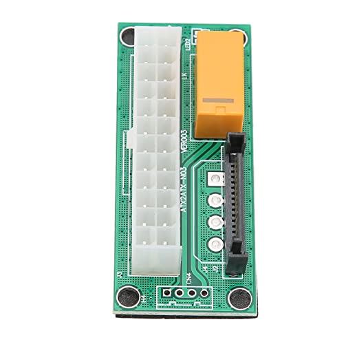 POENVFPO Adaptador de Sincronización de Fuente de Alimentación Dual, Placa Sincronizadora de Fuente de Alimentación ATX de 24 Pines para Configuración de de Dual en