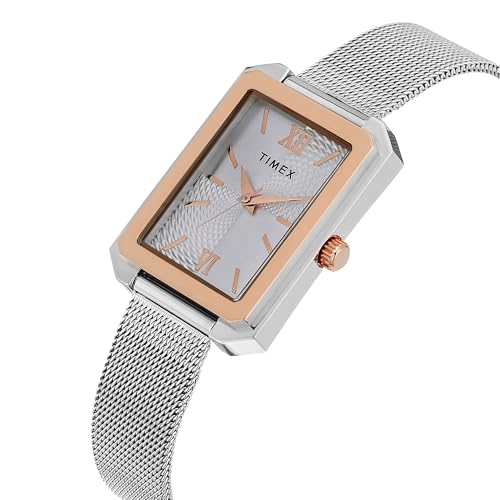 Image of TIMEX Analog Watch for Women Available in Multicolor Dial & Black Stainless Steel Bracelet Band - Water Resistant Wrist Watches