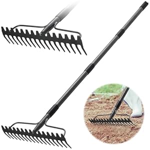 Jaotrel 36 Zoll Gartenrechen Edelstahl