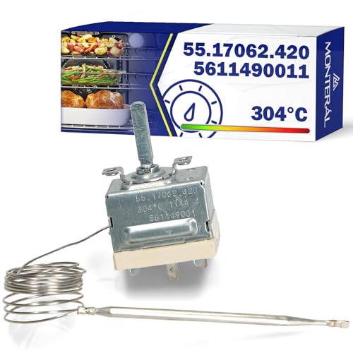 Termostato para Horno 304°C con Código Original 5611490011 561149001/1 3890770047 3890770245 para AEG para Electrolux para Zanussi 55.17062.420 para Ego   Garantía de 10 Años   MONTERAL