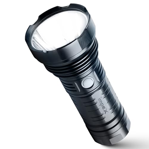 Image of Impex Rechargeable Torch Flashlight Ultra X20 | Ultra Bright LED Light 20 Watts and 6600 MAh Battery for trecking, Hunting, Camping | C Type Charger | 2 Year Warranty