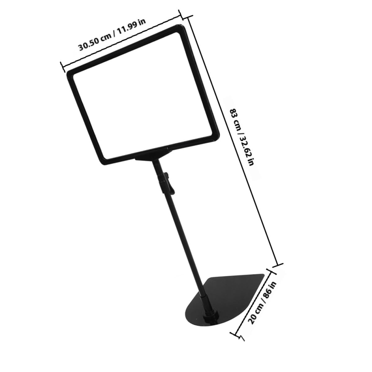 Porta Cartello Promozionale A4 da Tavolo in Acciaio Inox Nero, 2 Set