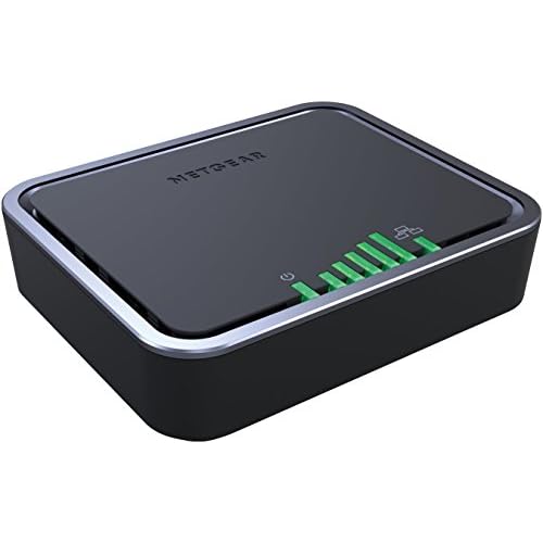Netgear LB2120-100PES 4G LTE Modem (2x Gigabit-Ethernet-Ports für Failover, kompatibel mit allen europäischen SIM Karten) schwarz