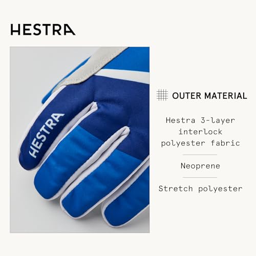 Hestra Tracker Junior Glove (Youth 4-13yrs) I Waterproof, Insulated, 5-Finger Kids Glove for Cross Country Ski3