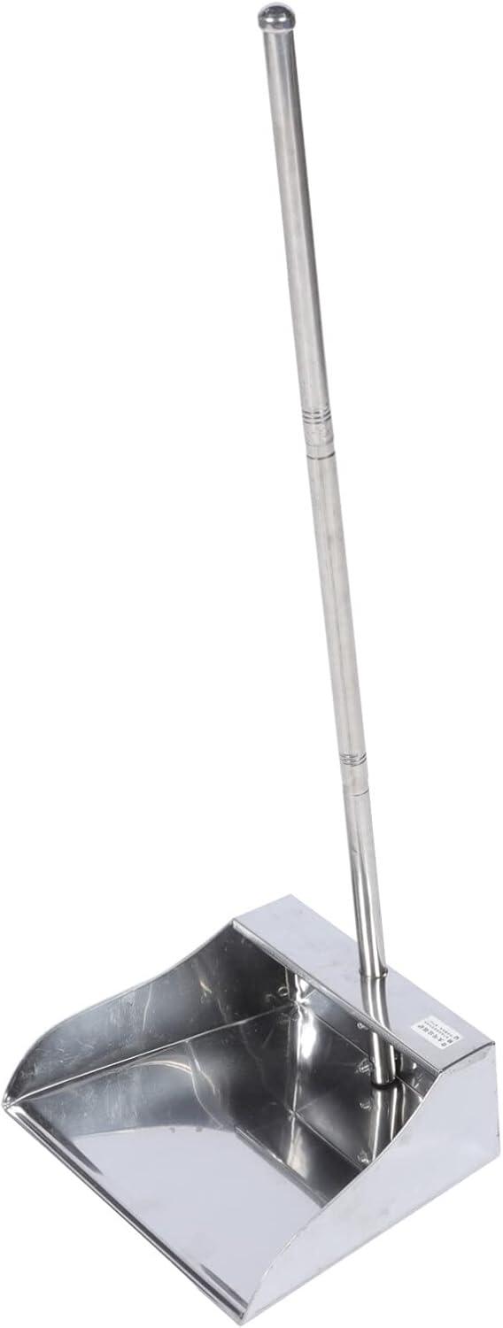 Amazon.com: Lurrose Stainless Steel Dust Pan Upright Standing Dustpan ...