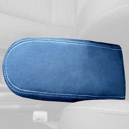 RedlineGoods armrest Cover Compatible with Volkswagen Golf MK IV 1997-03. Tailor Made - not Universal. Genuine top-Grade Italian Black Suede (Alcantara) with Red Thread