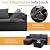 Shintenchi 4 Pieces Patio Furniture Set, Outddor Sectional Sofa & Chaise Lounge, All-Weather Wicker Rattan Sofa Couch with Cushions & Coffee Table for Yard, Garden, Porch, Poolside (Gray)