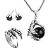 EQLEF Artiglio Dragon, Collana Gotica Dragon Claw in Lega / Orecchini a Forma di Drago / Mens Anello di Drago Regalo per Amanti del Punk (3 Pezzi)