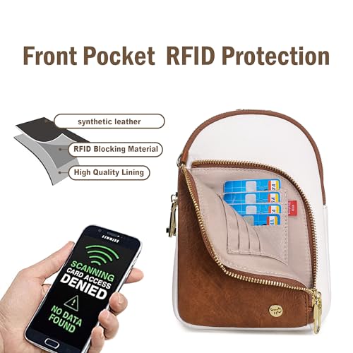 Image of Haytijoe RFID Anti-Theft Sling Bag for Women, Small Crossbody Travel Purse with Locking Zippers, Lightweight Everyday Bag