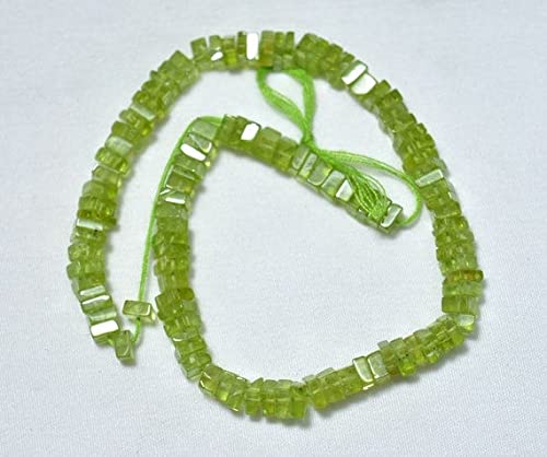 Perles Heishi en péridot de 4,5mm pour façonner un bijou porteur de sens
