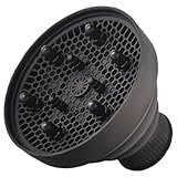 POPETPOP Haartrockner Diffusor aus Silikon Universelle Faltbare Haardiffusor Abdeckung in Schwarz für Schonendes Locken Styling und Gleichmäßiges Trocknen