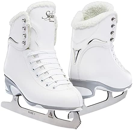 Jackson Ultima SoftSkate Womens/Girls Figure Ice Skates Color: White/Fleece Size: 3 Misses
