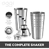 Oggi Dial-A-Drink Shaker Per Cocktail In Acciaio Inox Con 15 Ricette Incise