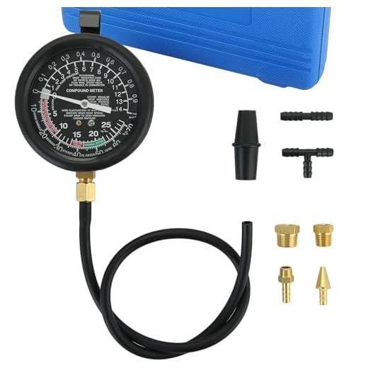 weyleity Fuel Pump and Vacuum Tester Gauge | Vacuum and Fuel Pump Tester Gauge Kit Carburetor Pressure Fuel Pressure Tester Kit Automotive Vacuum Gauge (Blue)