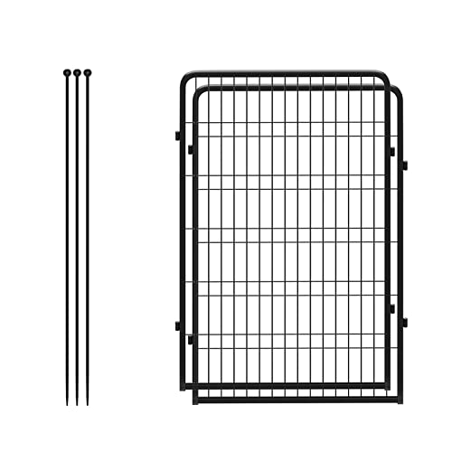 Image of FXW Rollick Unleashed Dog Playpen for Indoor, Yard, RV Camping, 45 inch 2 Panels for Large Dogs, Black│Patented