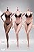 1/6 Scale Female Body,12inch Super Flexible Plump Body Type Female Figure with Detachable Feet Hand Shapes Seamless Miniature Action Figure Collectible (240101P Pale Skin)