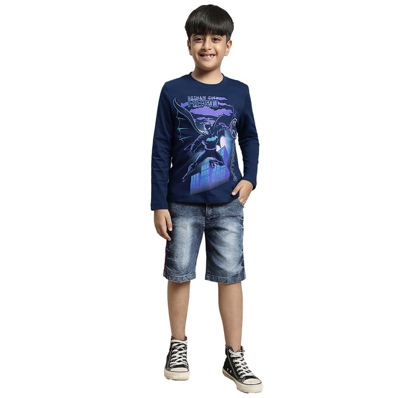 Image of Kidsville Spiderman Printed Regular Fit Orange Cotton Boy's T-Shirt