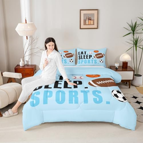Image of Feelyou Sports Comforter Set Twin Size for Kids Boys Girls