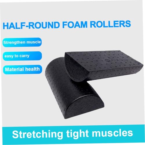 Fitness Foam Roller Half Round Yoga Muscle Massager 11.85x5.91x2.95in Black miniatura 4