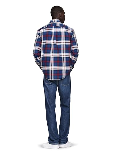 Image of Tommy Hilfiger Men's Long Sleeve Oxford Shirts in Regular Fit, Men's Button Down Shirts, Also Available in Big and Tall