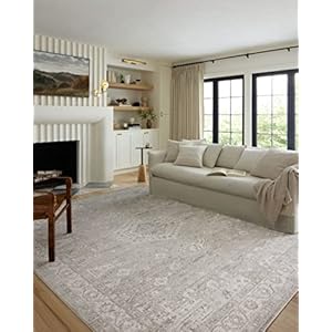 Loloi II Odette Collection ODT-02 Silver/Ivory 7′-10″ x 10′ Area Rug