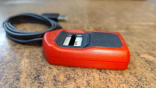 Image of Morpho MSO 1300 E3 RD L1 | 100% Orignal and Tested Single Fingerprint Biometric Scanner | RD Registered | Letest Version of Security System | Morpho Red & Black Device | 1 Year RD Activated