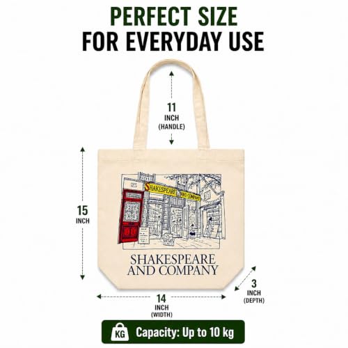 Image of Canvas Tote Bag for Women with Zipper