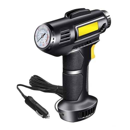 Wzxksoac Compresor de Aire para Inflar Neumáticos, Bomba Aire Portátil para Neumáticos de Automóvil con Manómetro, Bomba Aire Portátil de 150 PSI para Automóvil, Bicicleta, Pelota Deportiva