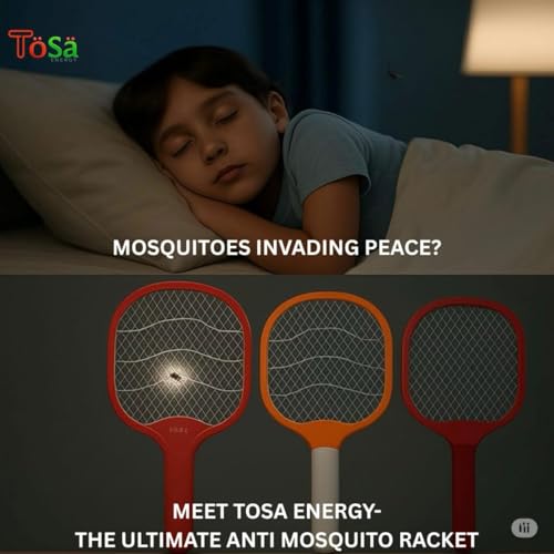 Image of ZAP Guard 2-in-1 Mosquito Racquet, 1200mAh Lithium Battery, USB-C Fast Charging, UV LED Light with Stand