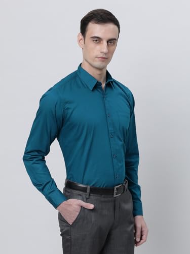 Image of THE SOUL PATROL Men's Casual Regular Fit Full Sleeve Premium Cotton Button-Down Shirt with Single Patch Pocket - Stylish, Classic, Comfortable, and Elegant for Everyday Wear