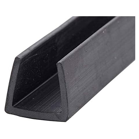 GOONSDS Rubber Edge Trim - Flexible U Channel Rubber Edge Protector for Sharp or Rough Surfaces, Easy to Install for Cars, Boats, Machinery and More,15x15mm,Length 5m/196inch Cover