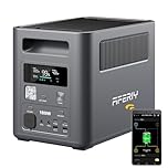 AFERIY P180 Générateur Électrique Portable, 1024Wh & 1800W (3600W Pic), Recharge Rapide 0-90% en 60 Min, Batterie Nomade LiFePO4 avec UPS, BMS, Station Électrique Solaire pour Camping, Maison, Bureau