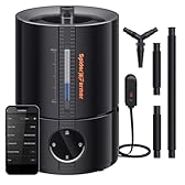 Spider Farmer Nuovo umidificatore da 450 ml/h per piante Tenda da coltivazione Camera da letto, GGS Smart Umidificatore a ultrasuoni con igrometro Nero Piccolo 5 L