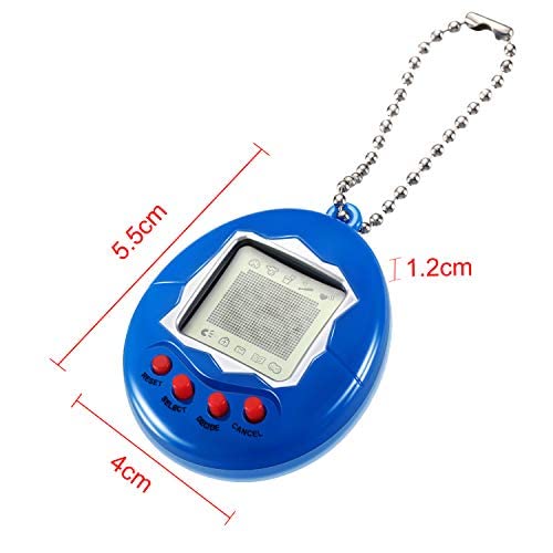 3 Pieces Virtual Electronic Digital Pets Keychain Game Keyring Electronic Toys Nostalgic Virtual Digital Pet Retro Handheld Game Machine (3 Pieces, Rose Red, Yellow, Blue) #TOP3