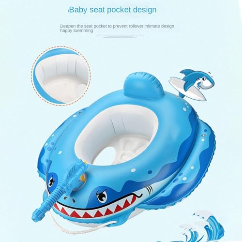Bouée gonflable requin avec siège de sécurité bébé pour piscine