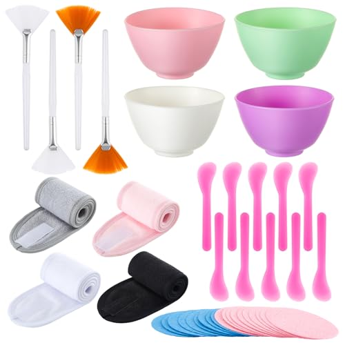 Reallnaive 37 Pcs Face Mask Mixing Bowl Set for Esthetician Suppl...
