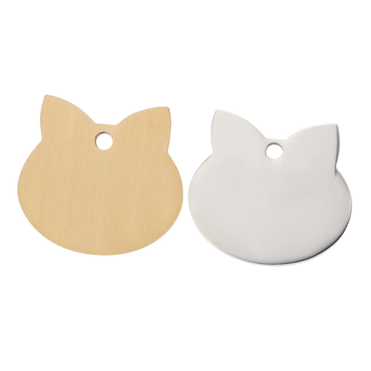 SUPVOX 2pcs Pet Id Tags Stainless Steel Dog Cat Tags for Pets Charm Pendant Decorative Tag for Dogs and Cats