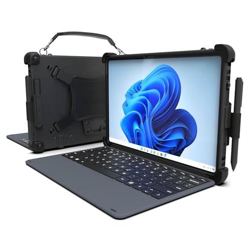 MobileDemand Flex 12B 2-in-1 Laptop, Rugged Tablet PC Windows 11 Pro Upgrade, 16GB RAM, 256GB, 12.6 inch Screen, MIL-STD-810H Certified, Field Work Tablet with Keyboard, Android Tablet Alternative
