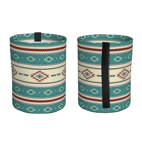Image of Native Indian Western Tribal Car Trash Can Collapsible Garbage Can,Hanging Trash Bag Water Proof with Suitable for Storage for Car Interiors,Home