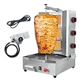 XXUNYNUIN 3 Burners Shawarma Grill Machine Commercial Vertical Rotisserie Grill Gyro Meat Doner Kebab Machine for Kitchen Restaurant