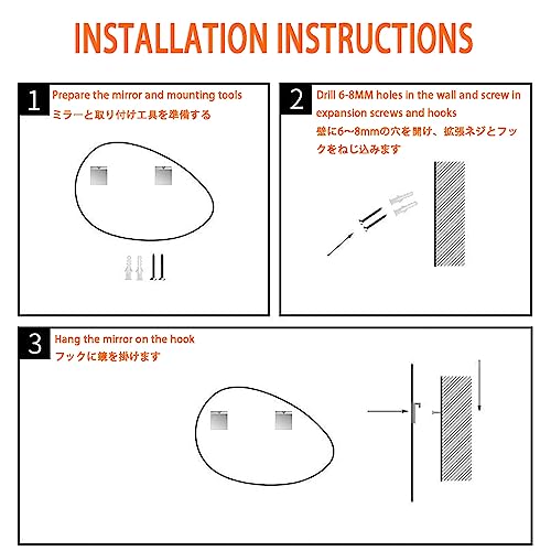 HZSCL Specchio da Bagno a LED Irregolare