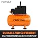 FORNAX 3 Gallon Portable Air Compressor, 110 PSI Hot Dog Air Compressor, Oil Free