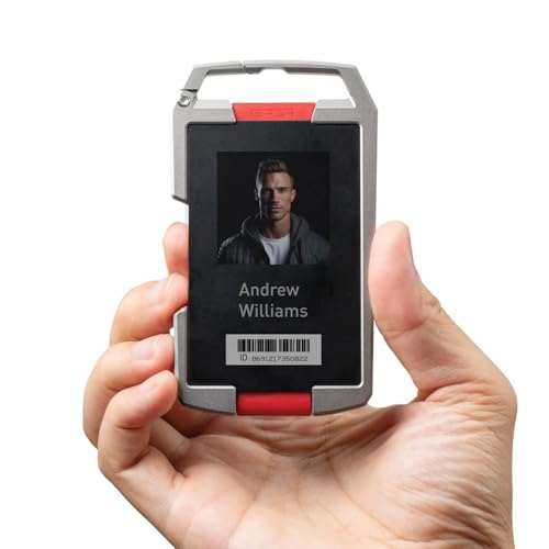 GPCA U1 Slim Wallet for Men, Minimalist Titanium Credit Card Holder, Badge Holder, Slim Wallet with Key Chain Carabiner & Belt Clip, Thin Card Wallet, Lightweight Men's Wallet & Stylish (Red)2